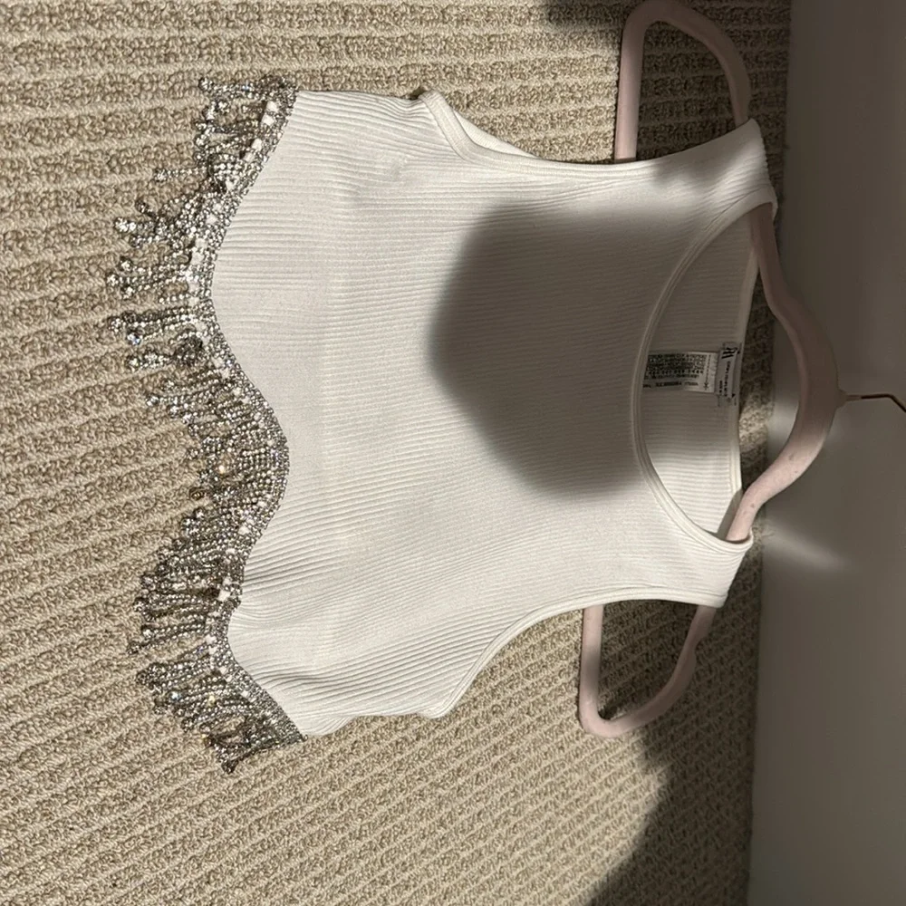 White Rhinestone Top - Picture 3 of 3
